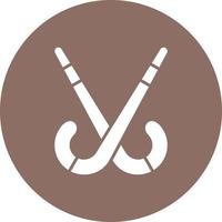 Hockey Glyph Circle Background Icon vector