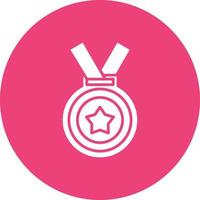 Medal Glyph Circle Background Icon vector