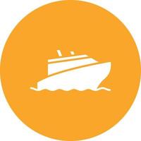 Yachting Glyph Circle Background Icon vector