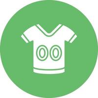 icono de fondo de círculo de glifo de camiseta de fútbol vector