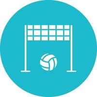 Volleyball Net Glyph Circle Background Icon vector