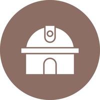 Observatory Glyph Circle Background Icon vector