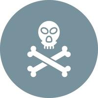 jolly roger glifo círculo icono de fondo vector