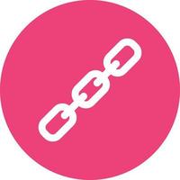 Chain Glyph Circle Background Icon vector