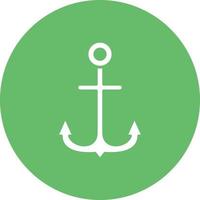 Ship Anchor Glyph Circle Background Icon vector