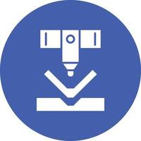 Bending Machine Glyph Circle Background Icon vector