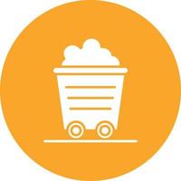Industry Wagon Glyph Circle Background Icon vector
