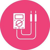 Multimeter Glyph Circle Background Icon vector