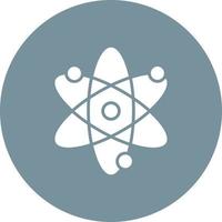 Atom Glyph Circle Background Icon vector