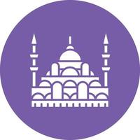 Istanbul Glyph Circle Background Icon vector