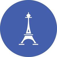 Eiffel Tower Glyph Circle Background Icon vector