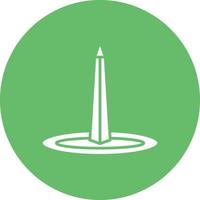 icono de fondo de círculo de glifo de obelisco de buenos aires vector