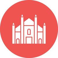 Milan Glyph Circle Background Icon vector