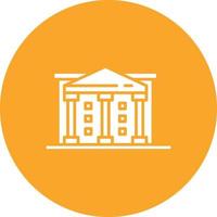 Buckingham Glyph Circle Background Icon vector