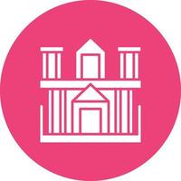 Petra Glyph Circle Background Icon vector