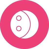 Lunar Eclipse Glyph Circle Background Icon vector