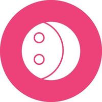 Lunar Eclipse Glyph Circle Background Icon vector