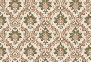 damask pattern with flowers and vintage tapestry motifs, perfect for fabrics and decoration vector