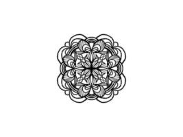 vídeo de processo de desenho desenhado à mão de ornamento de mandala preto e branco