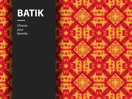 ethnic batik vector indonesian pattern fashion seamless vintage textile abstract flat culture art