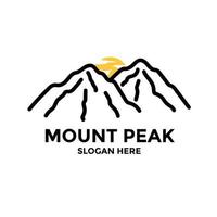 Mountain logo design template vector