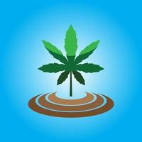 cannabis leaf icon logo. This design is suitable for a company or community logo, it can also be used as an icon vector