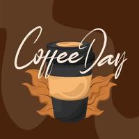 International Coffee Day Poster Vector Illustration