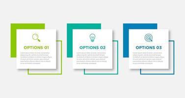 elemento de diseño infográfico de línea de tiempo y opciones de número. concepto de negocio con 3 pasos. se puede utilizar para diseño de flujo de trabajo, diagrama, informe anual, diseño web. plantilla de negocio vectorial para presentación. vector