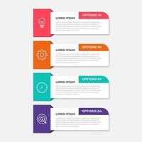 Presentation business infographic template with 4 options. Vector illustration.