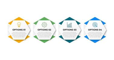 Vector infographic design template with 4 options or steps