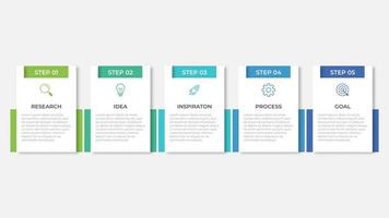 Timeline infographic design with circle for business template. Vector 5 steps.