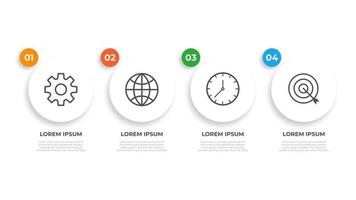 Presentation business infographic template with 4 options. Vector illustration.