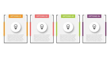 Presentation business infographic template with 4 options. Vector illustration.