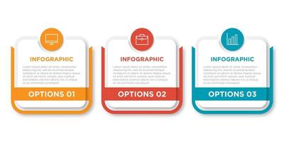 Vector infographic design template with 3 options or steps