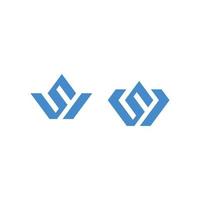 vector de diseño de logotipo de letra sw