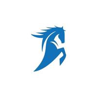 logo caballo azul vector