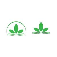 vector de diseño de logotipo de hoja verde