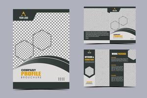 brochure template with a two-fold model. modern cover book, design, annual report, magazine and brochure layout Vector a4