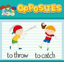 Opposite words with pictures for kids vector