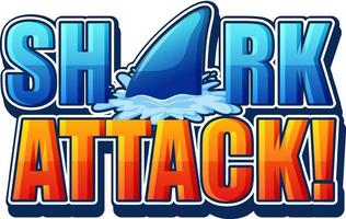 Shark Attack typography design vector