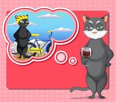 Cat with speech bubble vector