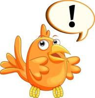 Bird with speech bubble vector