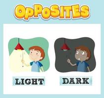 Opposite English words for kids vector