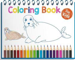 Coloring book worksheet for kids vector