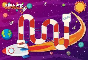 Game template with space theme background vector