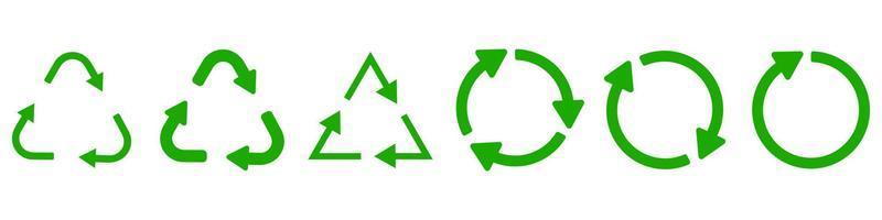 Recycle green vector icons. Recycle Recycling symbol. Vector illustration