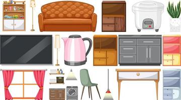 Furniture and home appliances vector