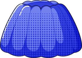 Blue jelly on white background vector