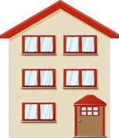 House with red roof vector