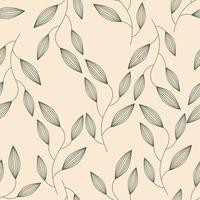 Seamless background in nature style. Vintage Pattern. Geometric ornament. Elements of leaves. Vector illustration. Use for wallpaper, print packaging paper, textiles.